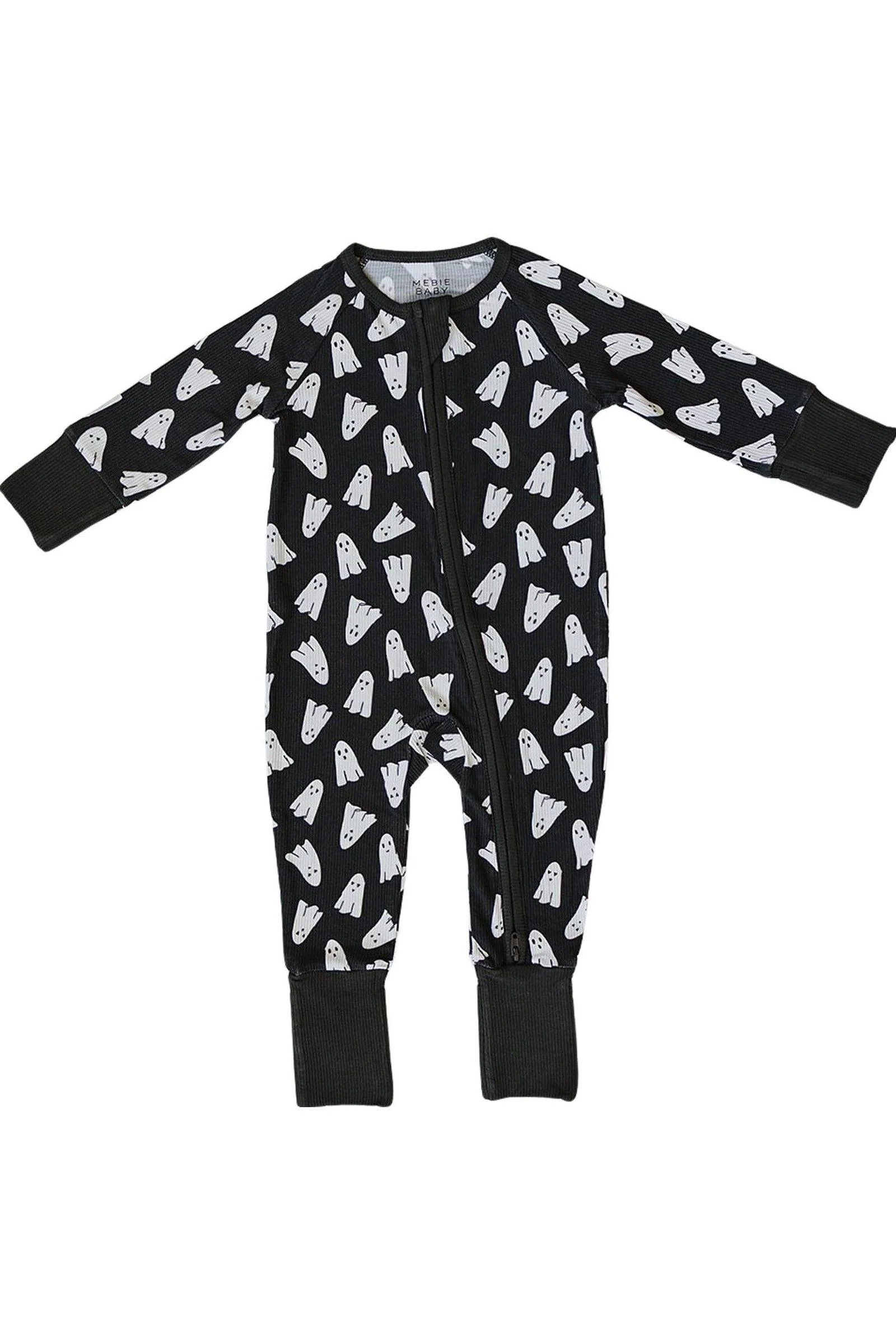 Mebie Baby Spooky Zipper Pajama, Bamboo, Gender Neutral, Baby - Image 2