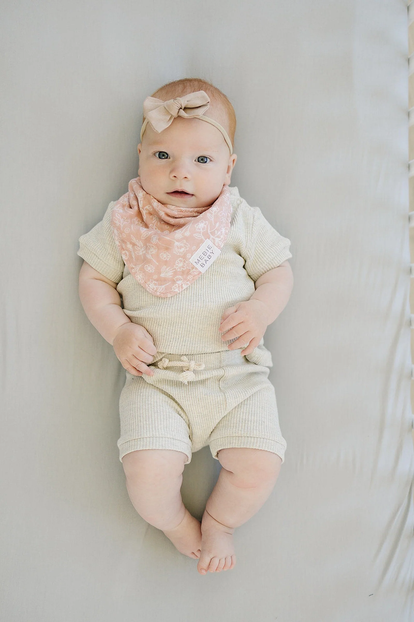 Mebie Baby Stone Stretch Crib Sheet, Bamboo, Baby Essentials - Image 4