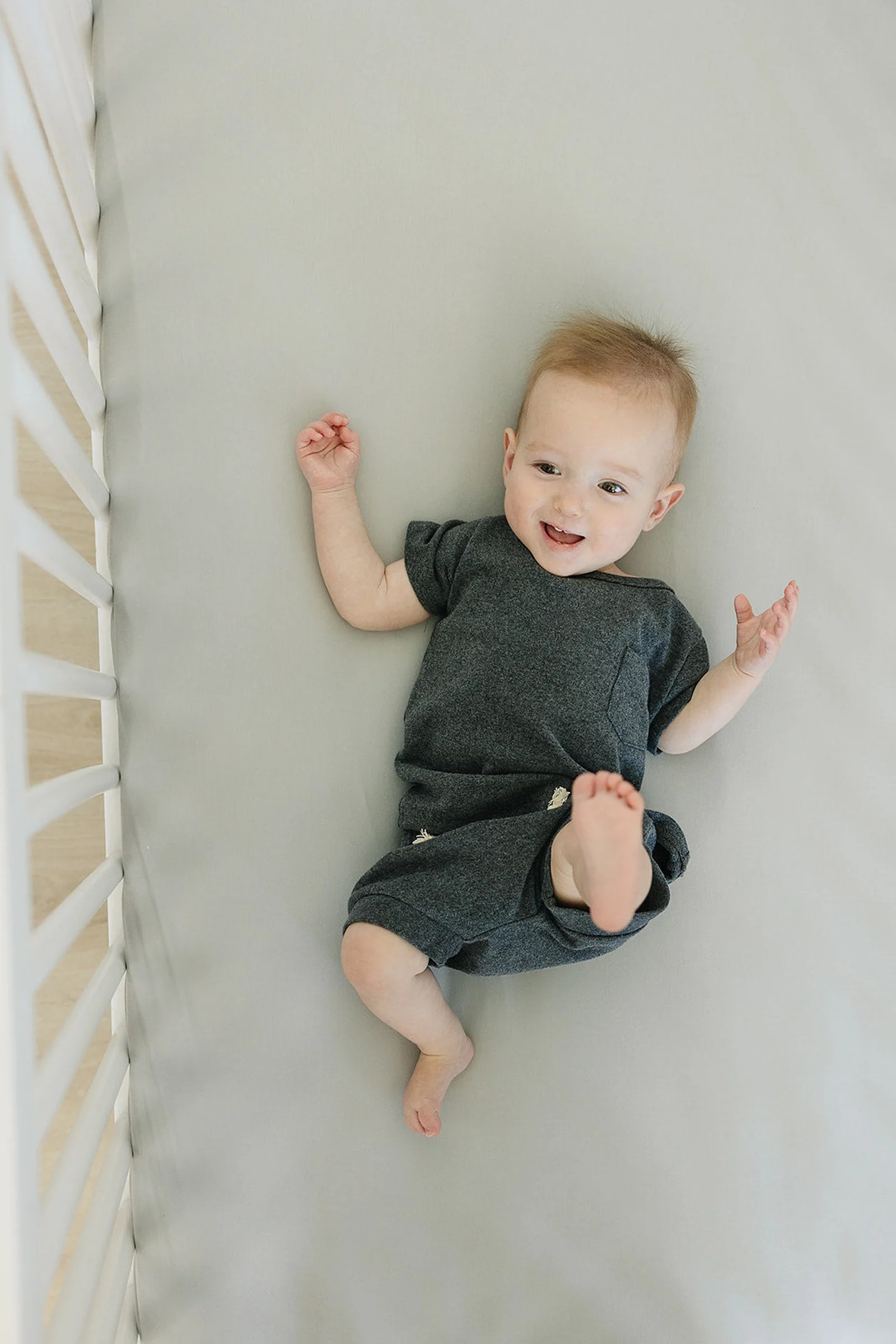 Mebie Baby Stone Stretch Crib Sheet, Bamboo, Baby Essentials - Image 6