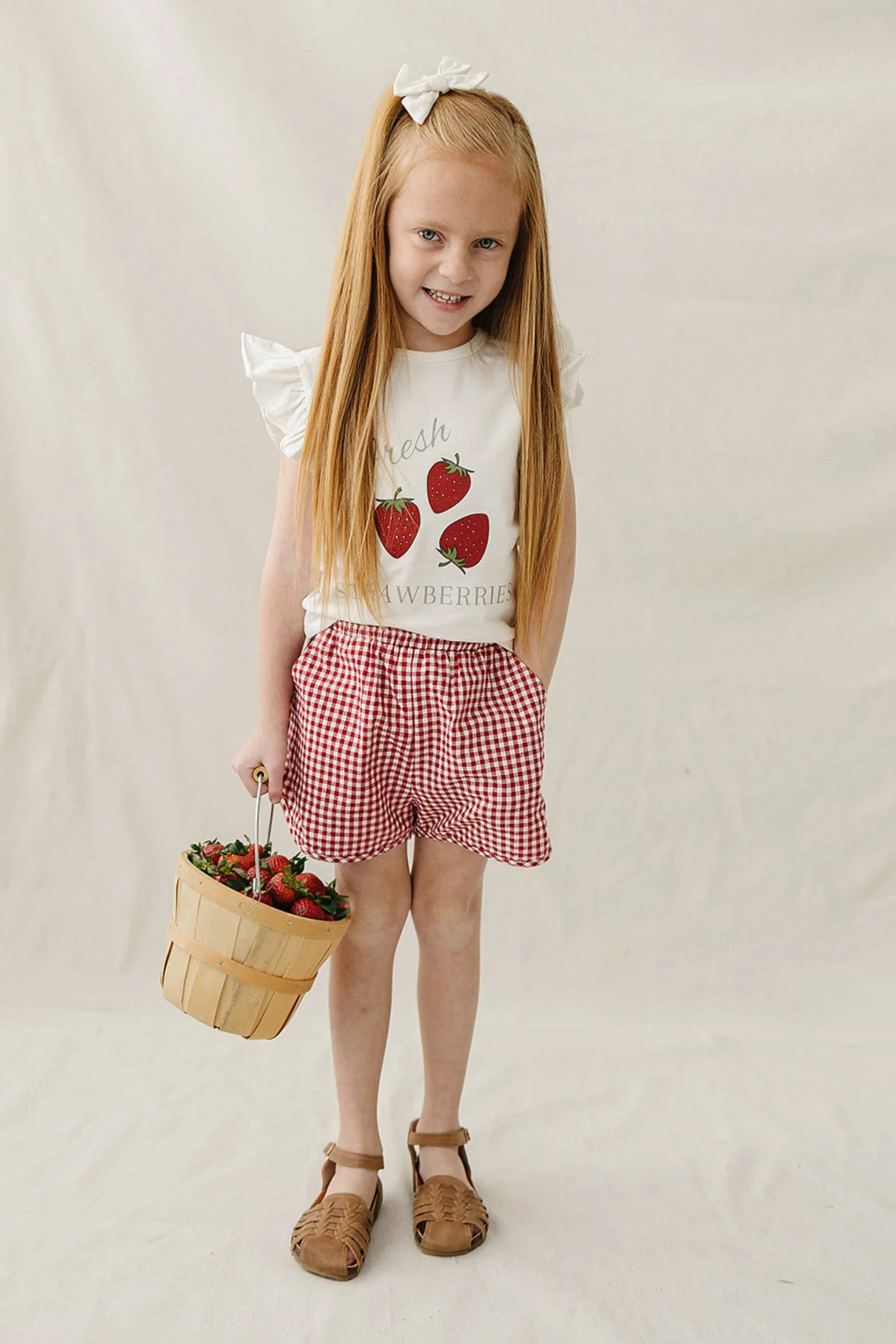 Mebie Baby Cotton Strawberry Ruffle T-Shirt for Girls, Baby - Kids