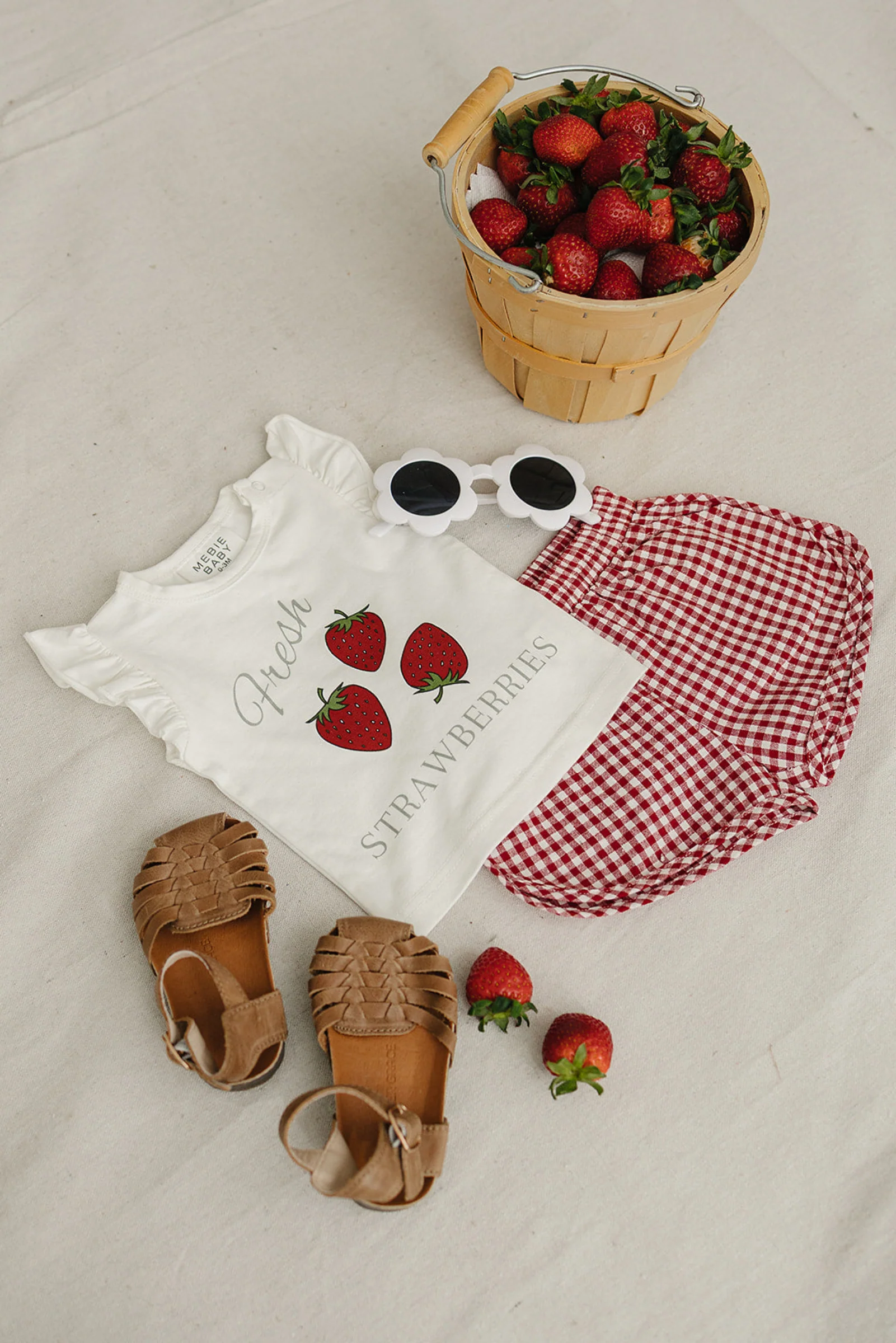 Mebie Baby Cotton Strawberry Ruffle T-Shirt for Girls, Baby - Kids - Image 4