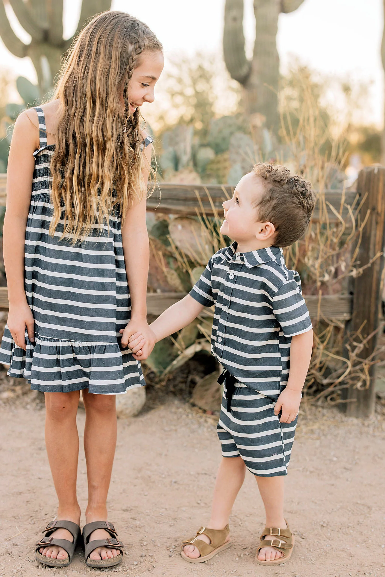 Mebie Baby Navy Stripe Summer Dress, Linen, Baby - Kids - Image 4