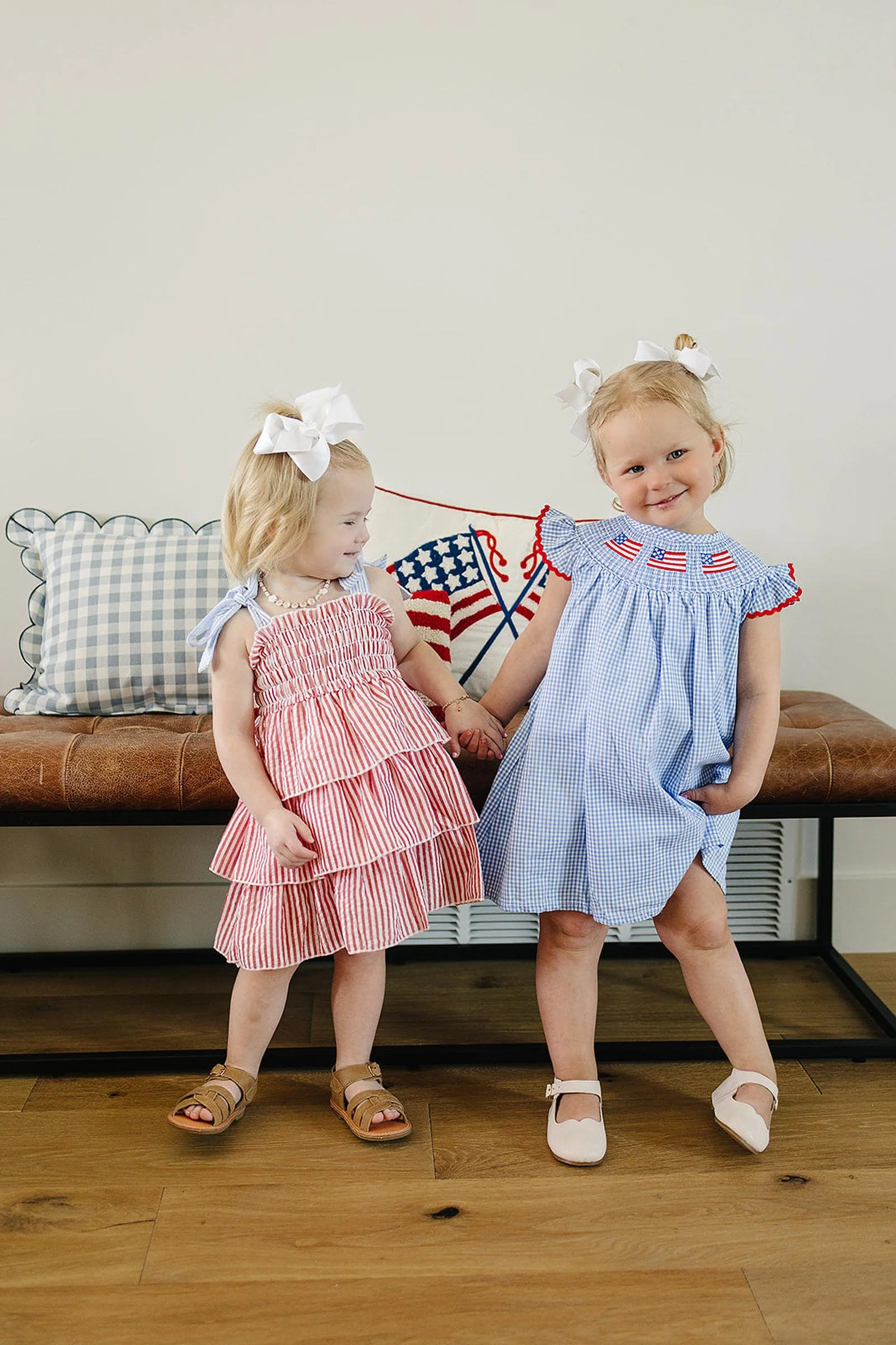 Mebie Baby Patriotic Red Stripe Ruffle Dress, Cotton, Baby, Toddler & Kids - Image 3