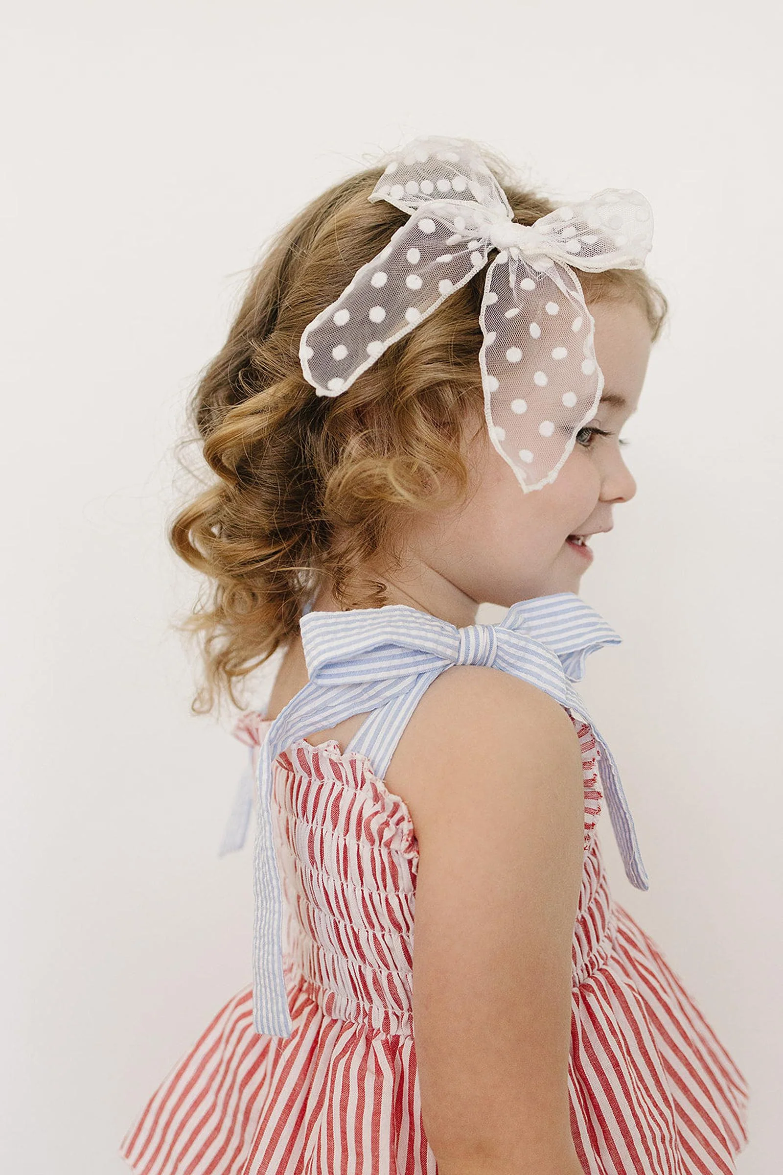 Mebie Baby Patriotic Red Stripe Ruffle Dress, Cotton, Baby, Toddler & Kids - Image 4