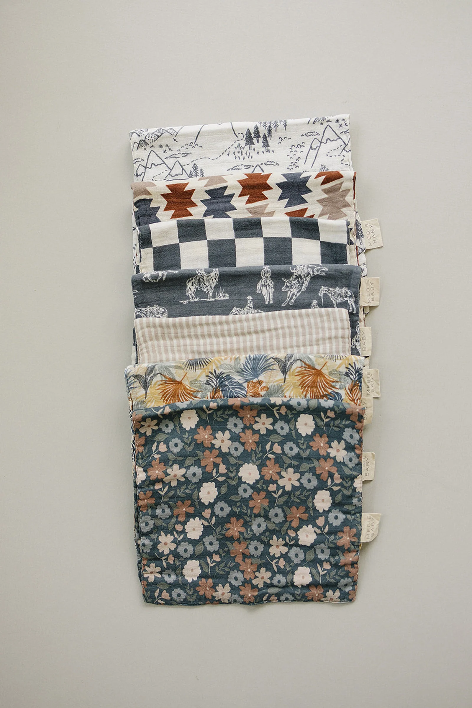 Mebie Baby Summit Muslin Burp Cloth, 100% Cotton, Baby Essentials - Image 4
