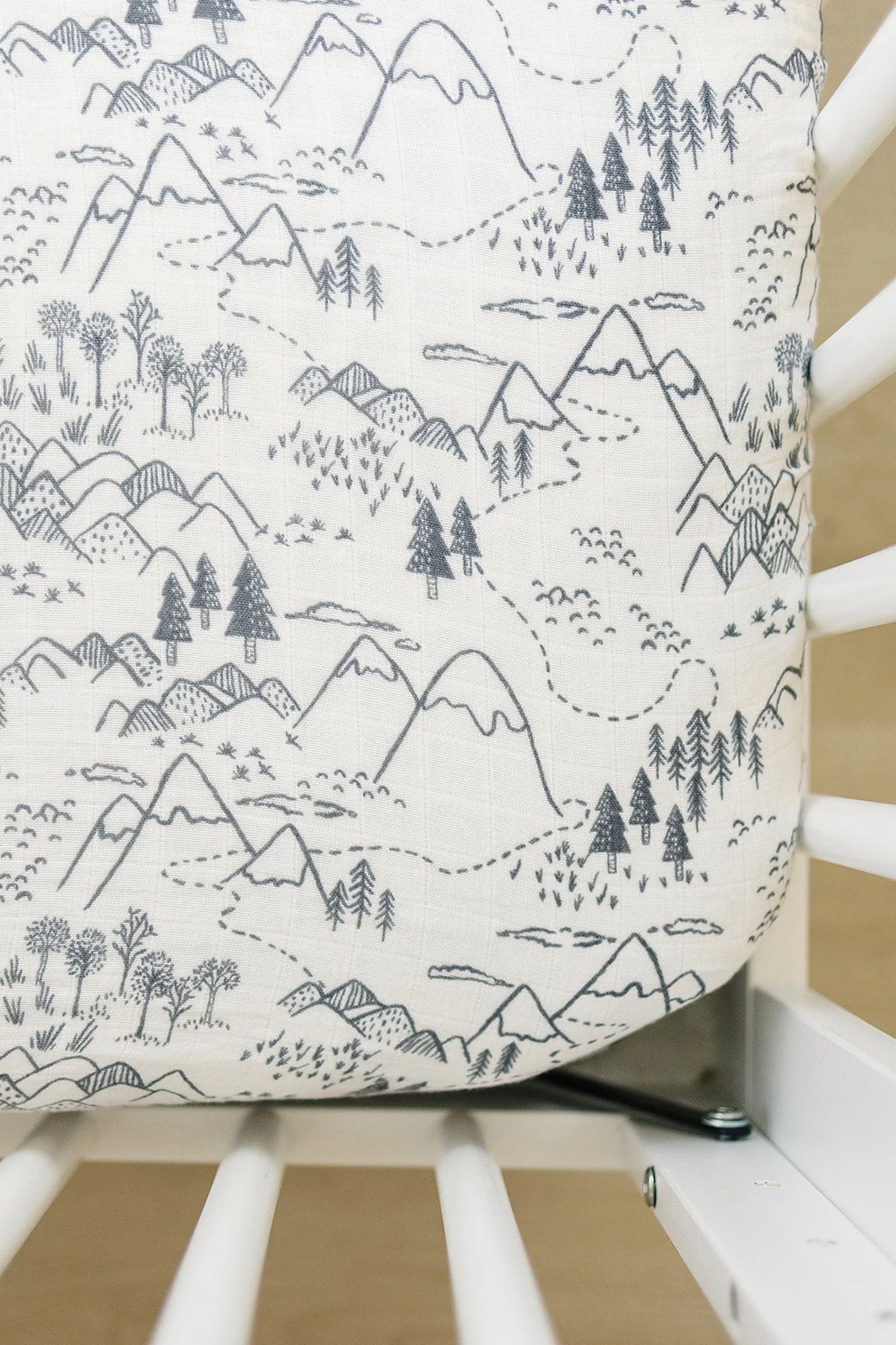 Mebie Baby Summit Muslin Crib Sheet, 100% Cotton, Baby Essentials - Image 2