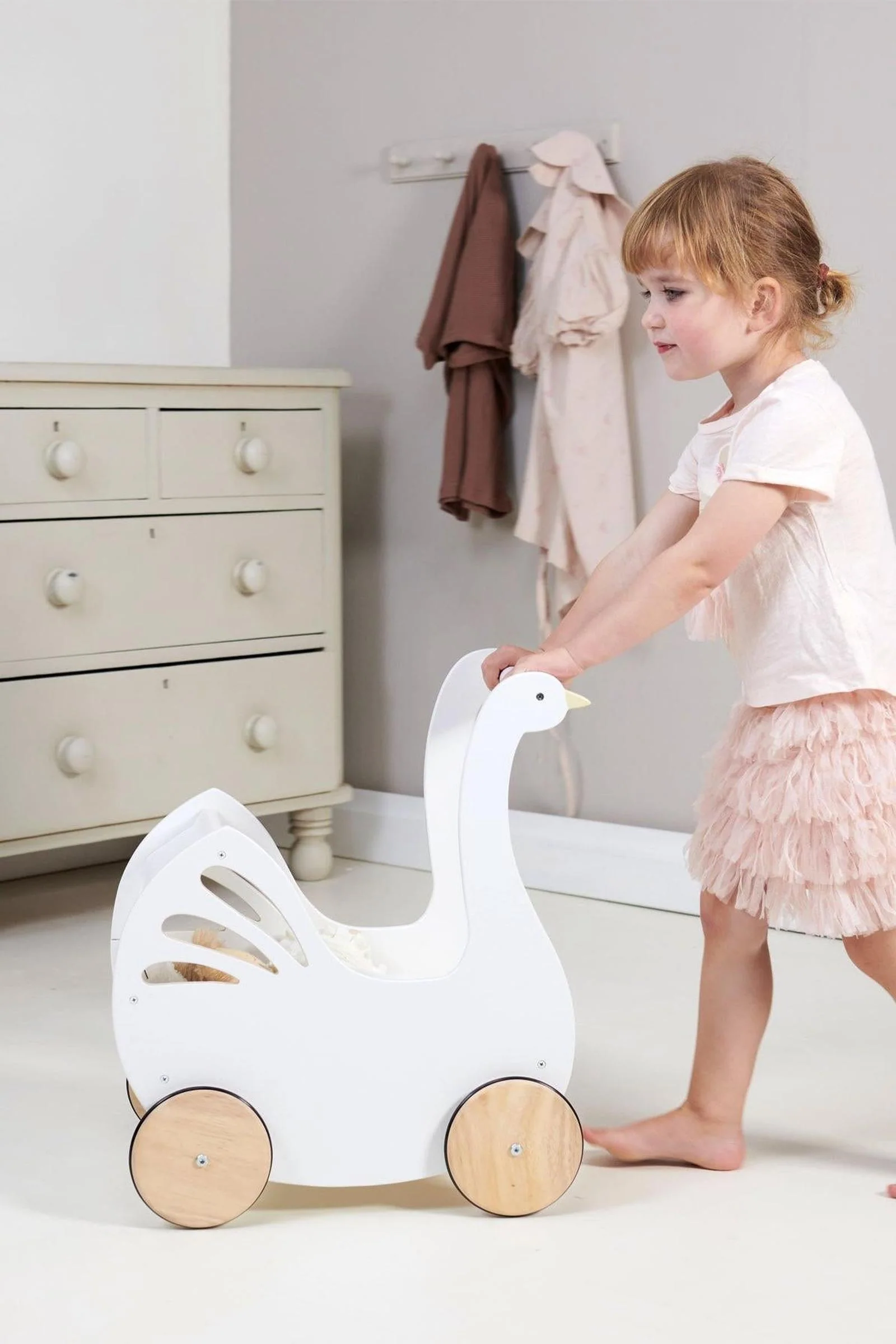 Tender Leaf Wooden Toys, Sweet Swan Baby Carriage - Image 7