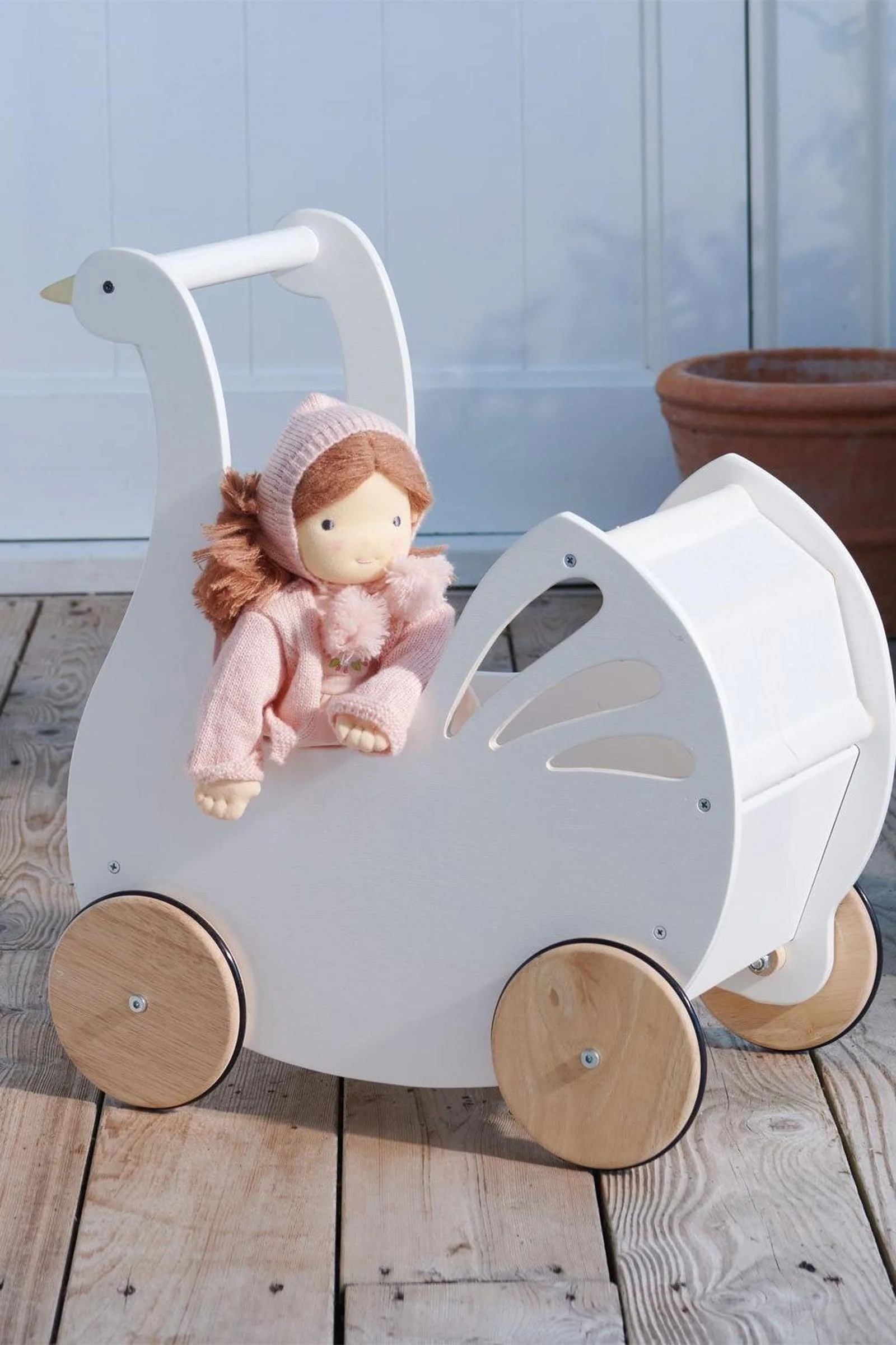 Tender Leaf Wooden Toys, Sweet Swan Baby Carriage - Image 9