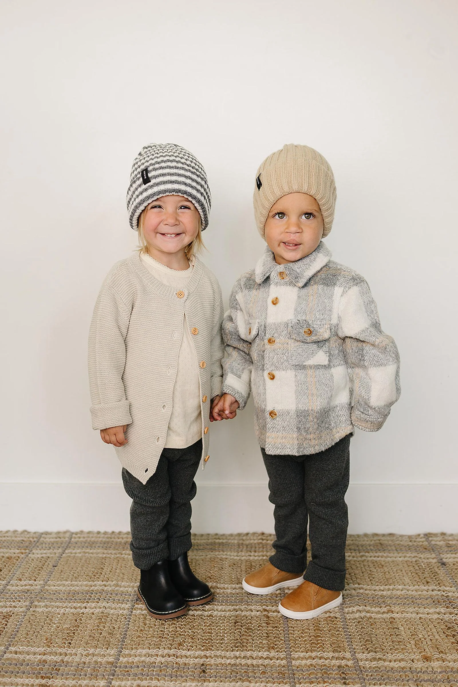Mebie Baby Tan Chunky Knit Beanie, 100% Angora Wool, Gender Neutral, Baby - Image 5
