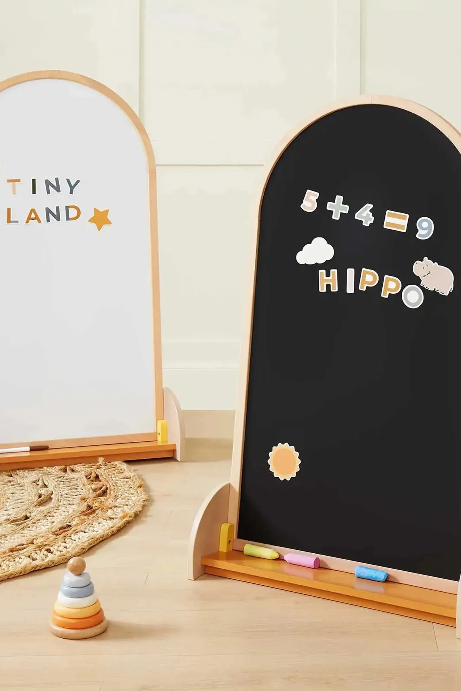 2-in-1 Double-Sided Arched Magnet Chalkboard - Image 4