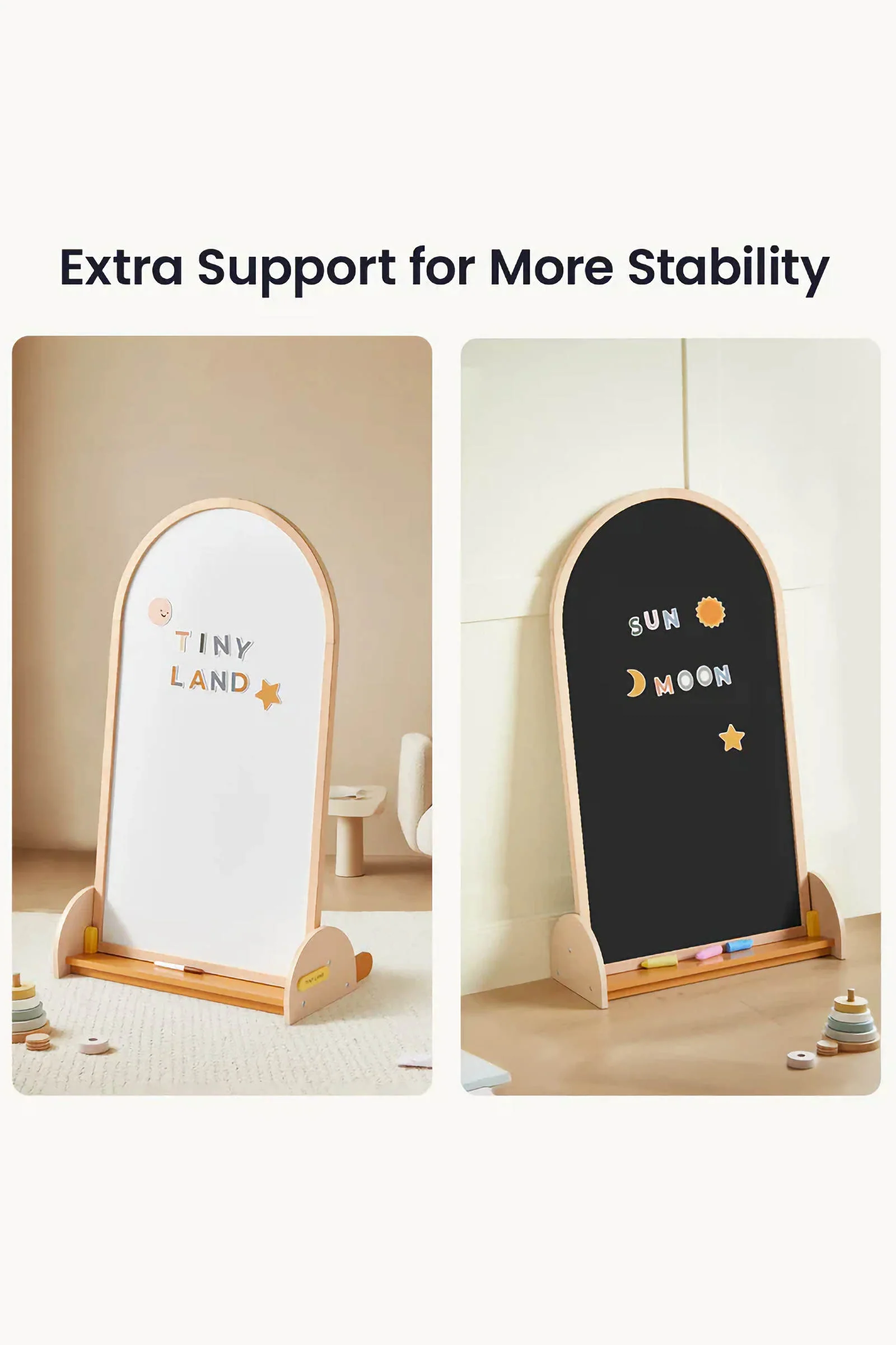 2-in-1 Double-Sided Arched Magnet Chalkboard - Image 6