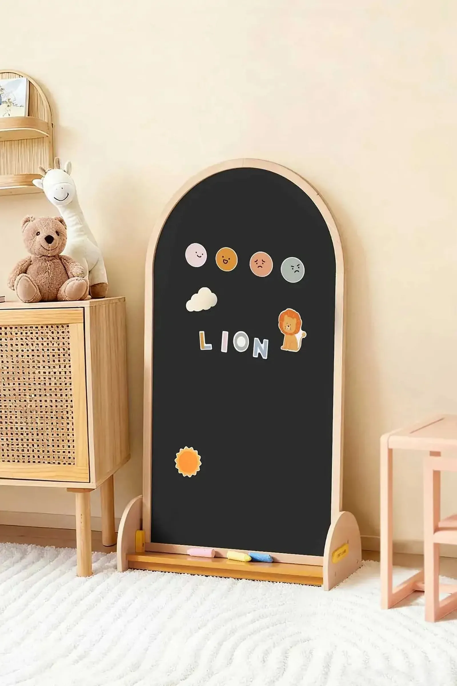 2-in-1 Double-Sided Arched Magnet Chalkboard - Image 7