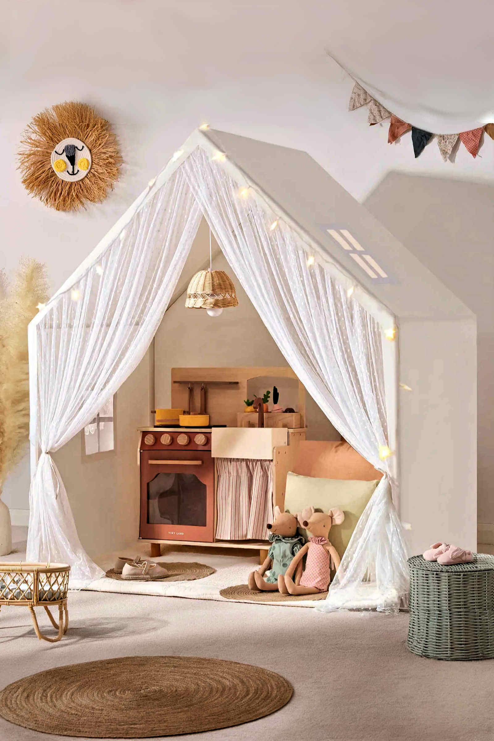 Tiny Land® Large Space Play House with Star Lights - Image 2