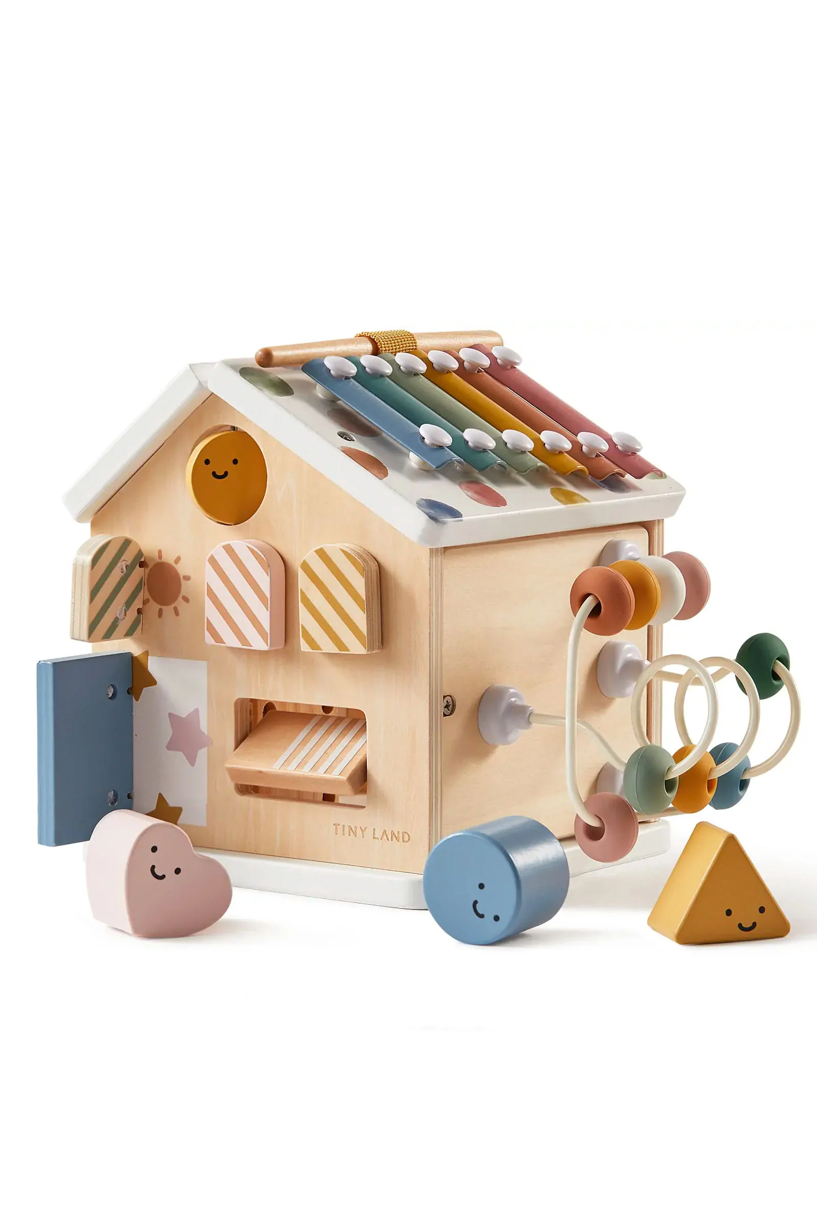 Tiny Land® Wooden Baby Walker & Activity Cube Playset, Montessori Development Toy Set, Toddlers - Image 6