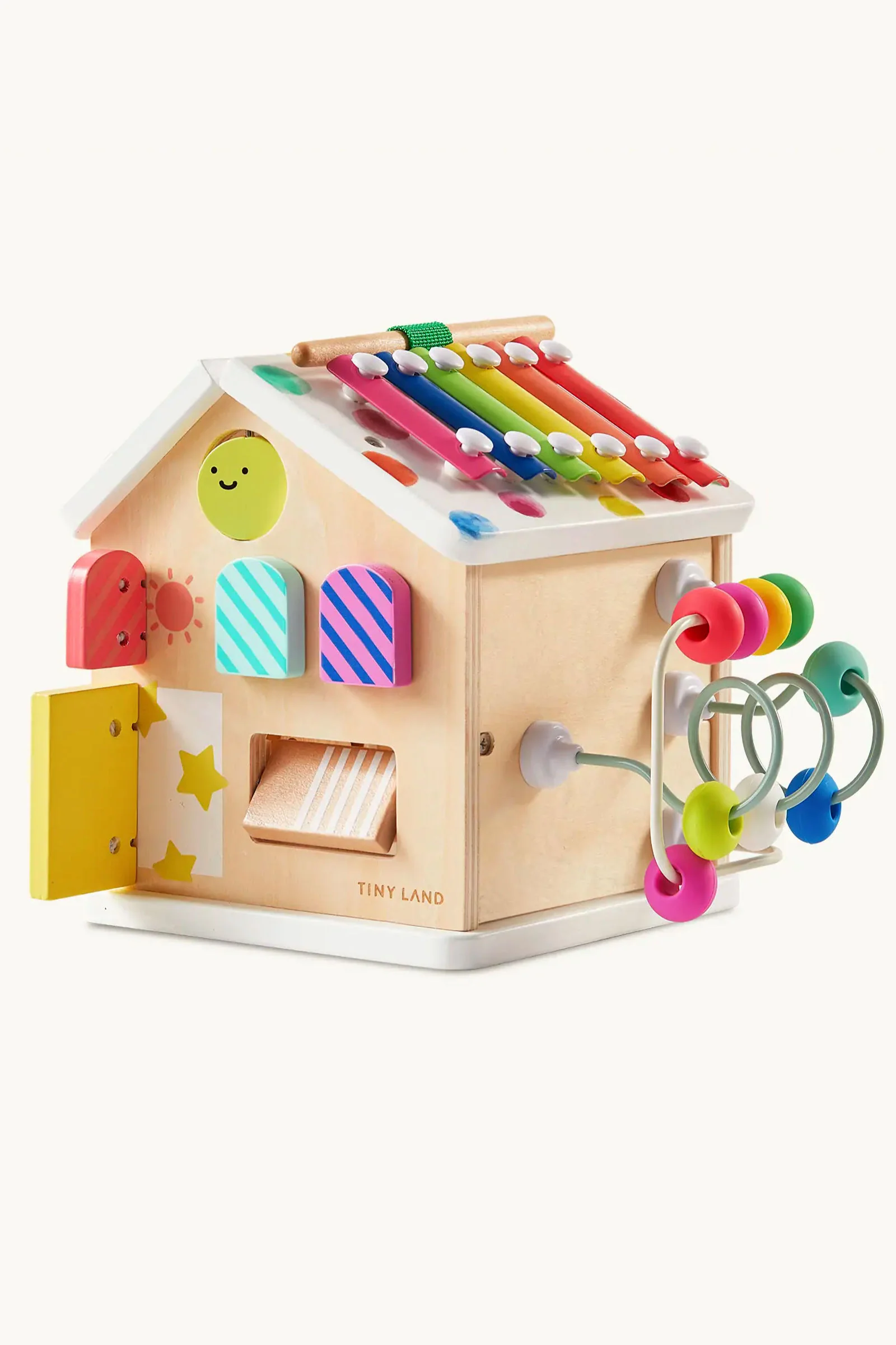 Tiny Land® Rainbow Wooden Baby Walker & Activity Cube Playset, Montessori Development Toy, Toddlers - Image 5
