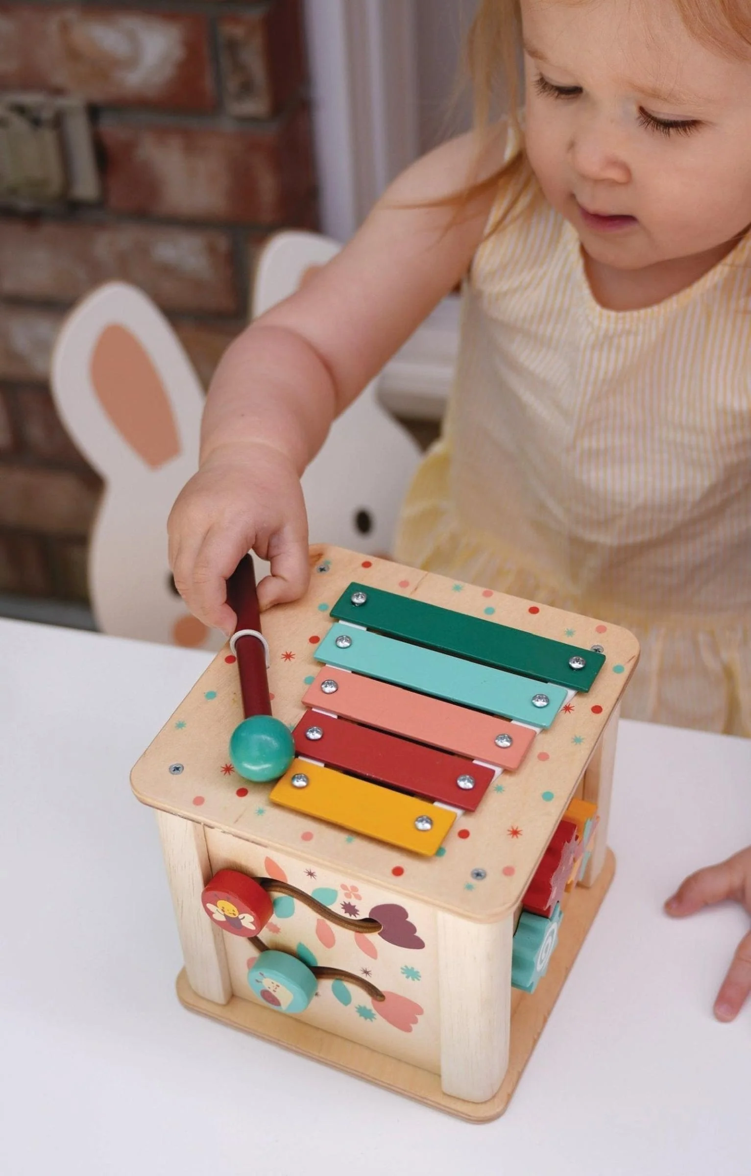 Mentari Wooden Toys, Toddler Activity Cube - Image 5