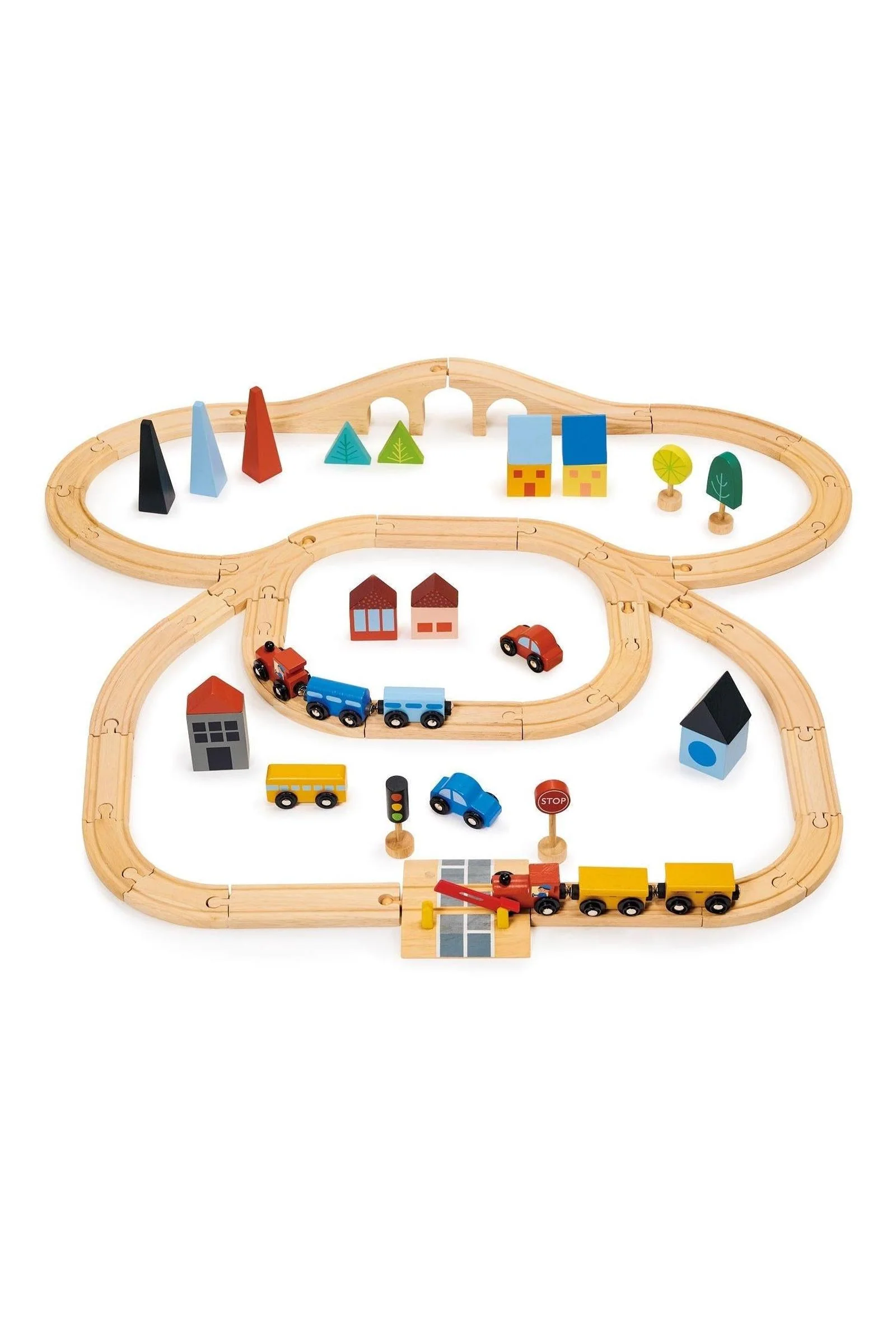 Mentari Wooden Toys, Town Train Set