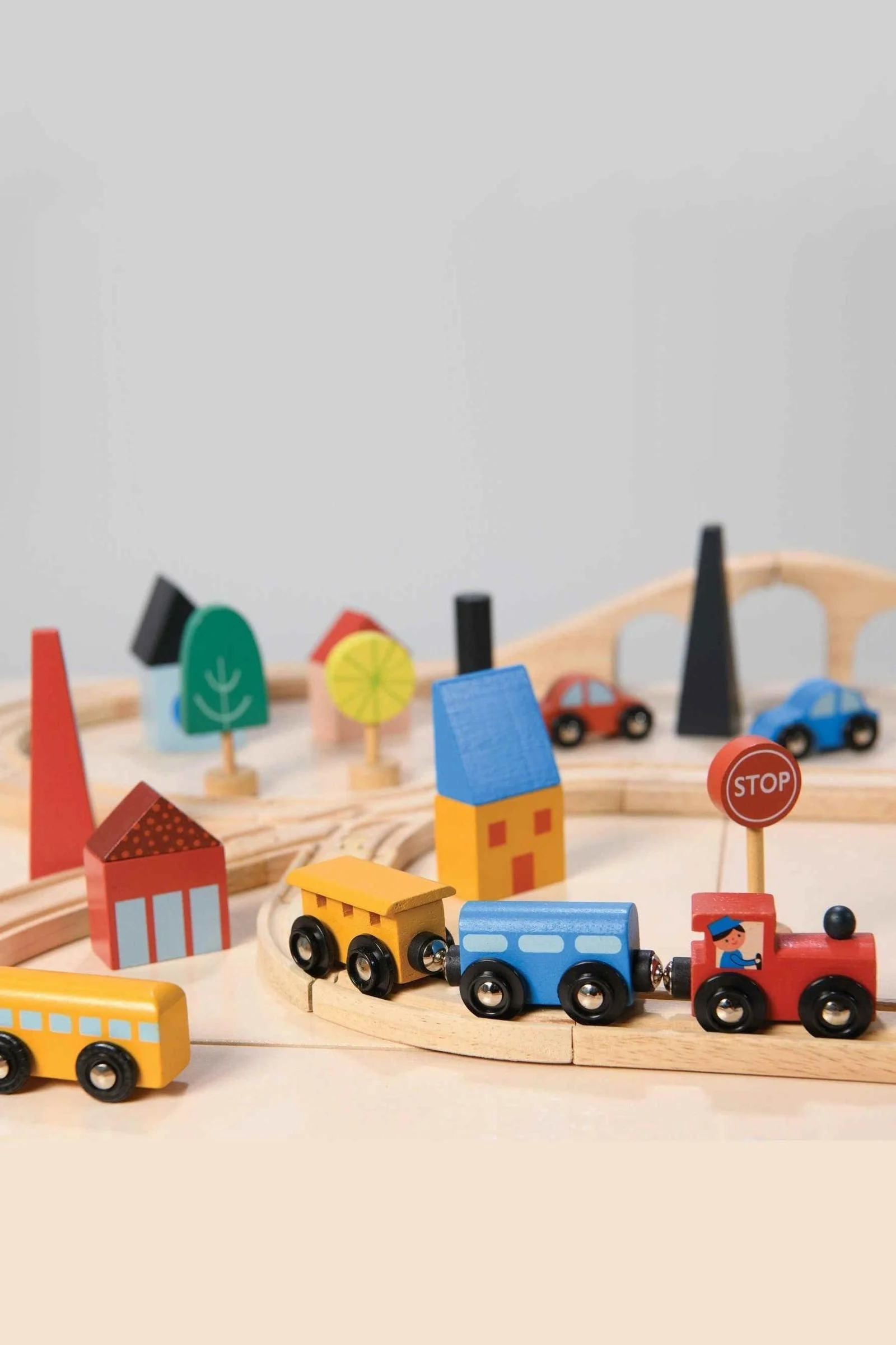 Mentari Wooden Toys, Town Train Set - Image 3