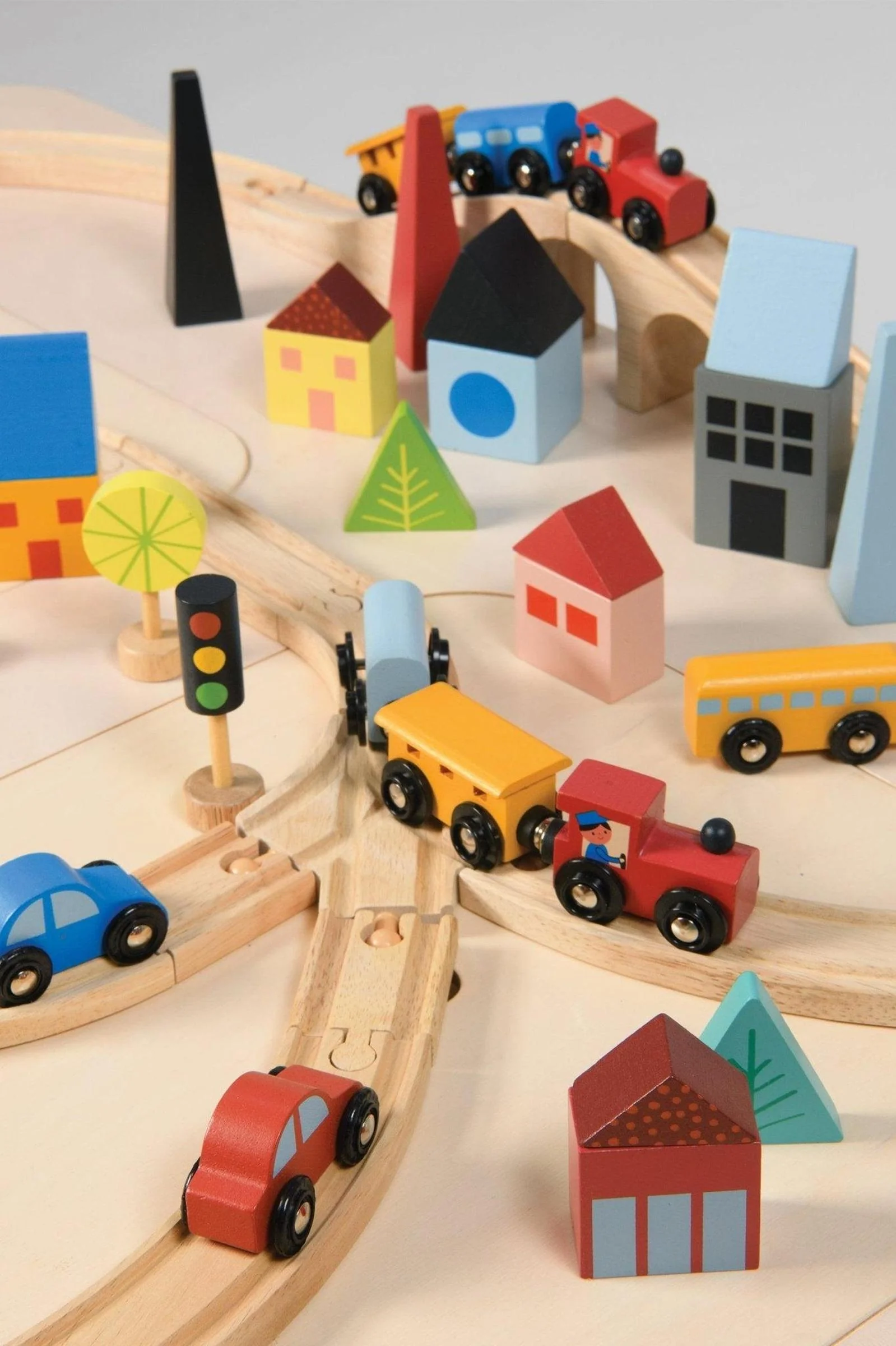 Mentari Wooden Toys, Town Train Set - Image 4