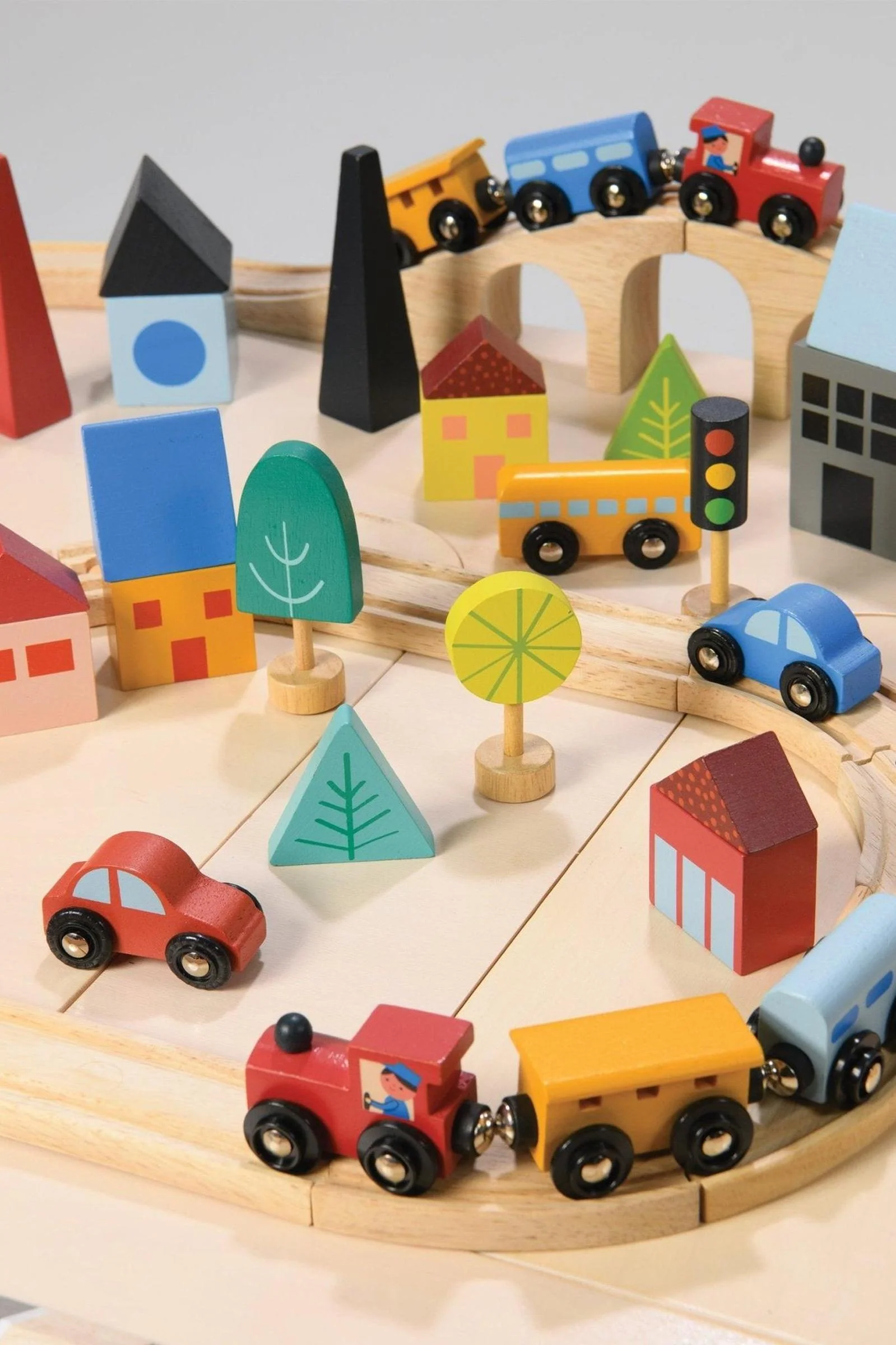 Mentari Wooden Toys, Town Train Set - Image 5