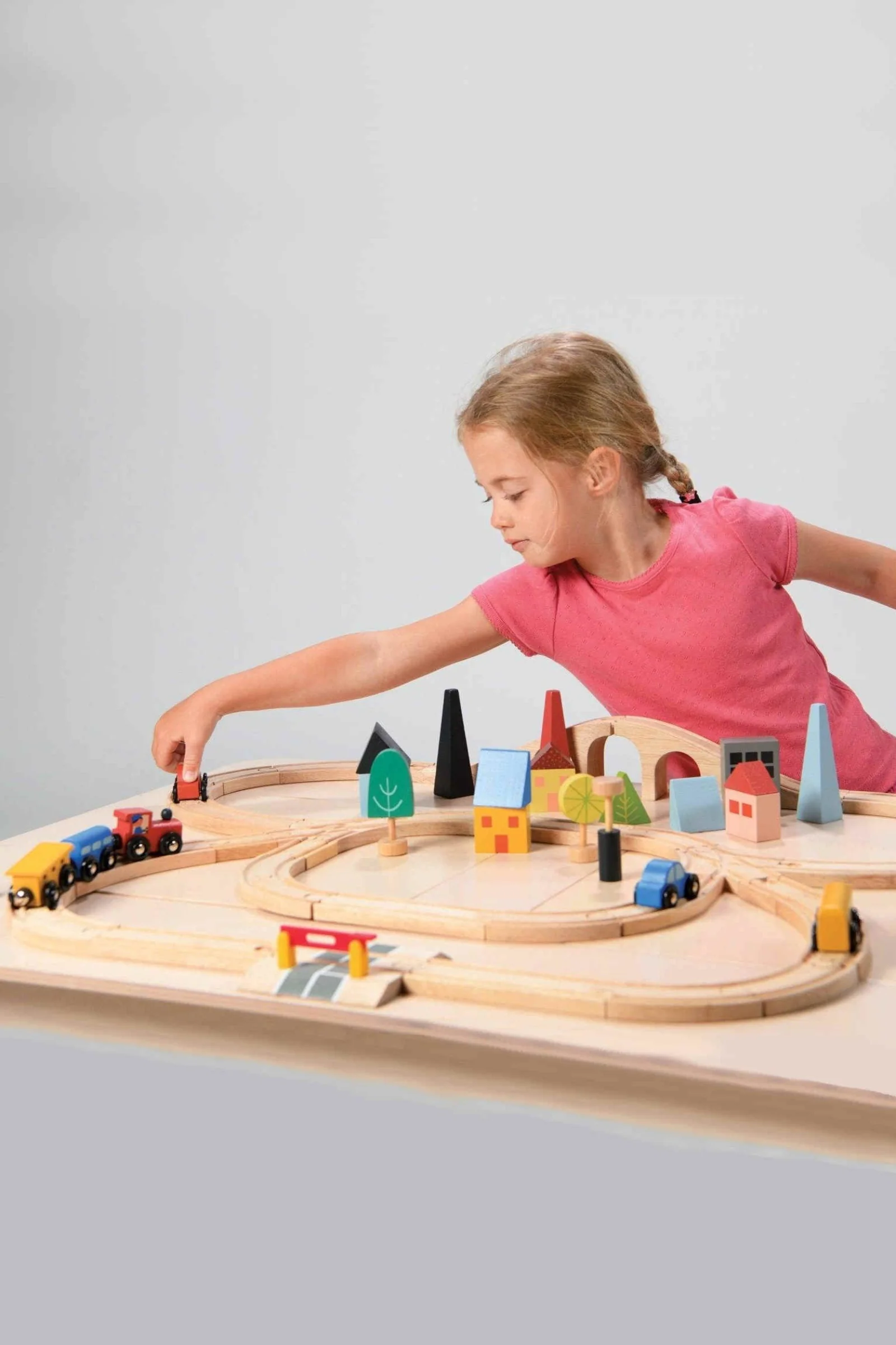 Mentari Wooden Toys, Town Train Set - Image 6
