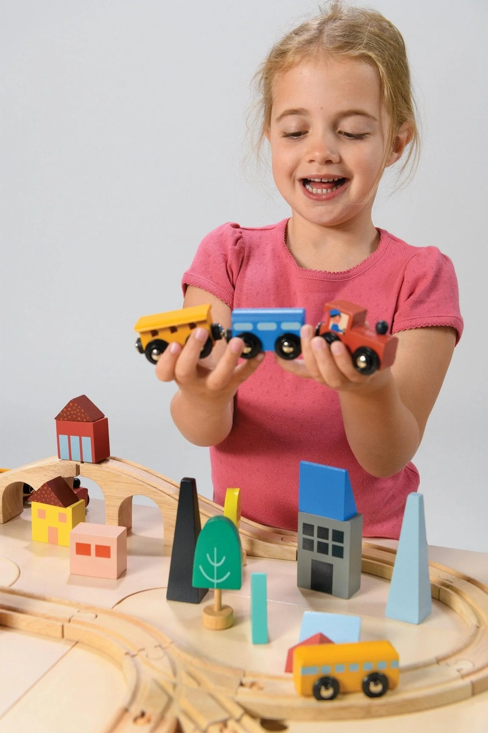 Mentari Wooden Toys, Town Train Set - Image 8