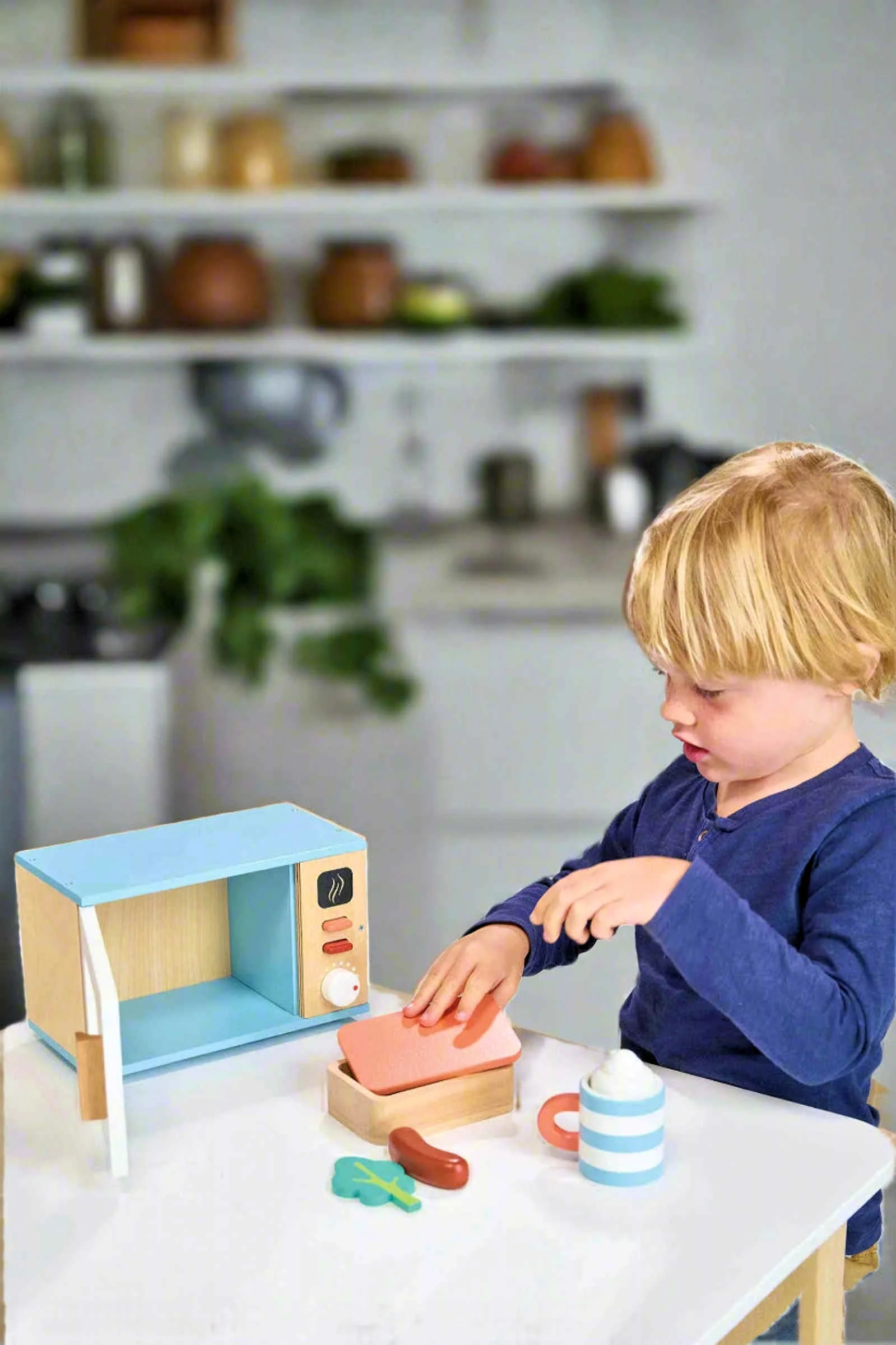 Mentari Wooden Toys, Toy Microwave, Toddler - Image 2