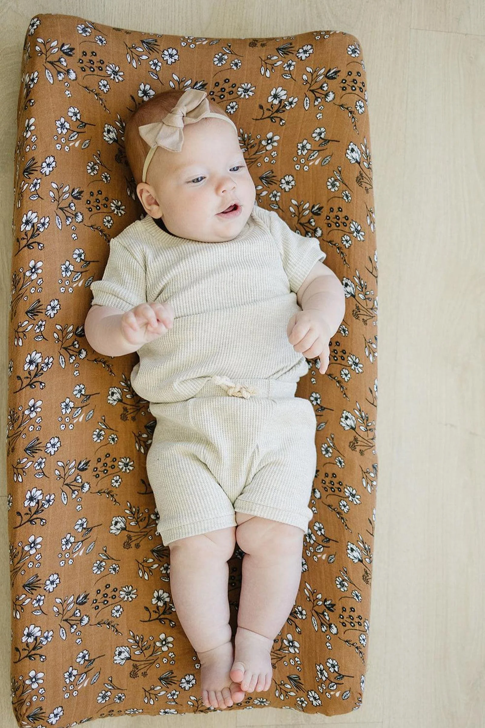 Mebie Baby Vintage Floral Muslin Changing Pad Cover, 100% Cotton, Baby & Toddler - Image 2
