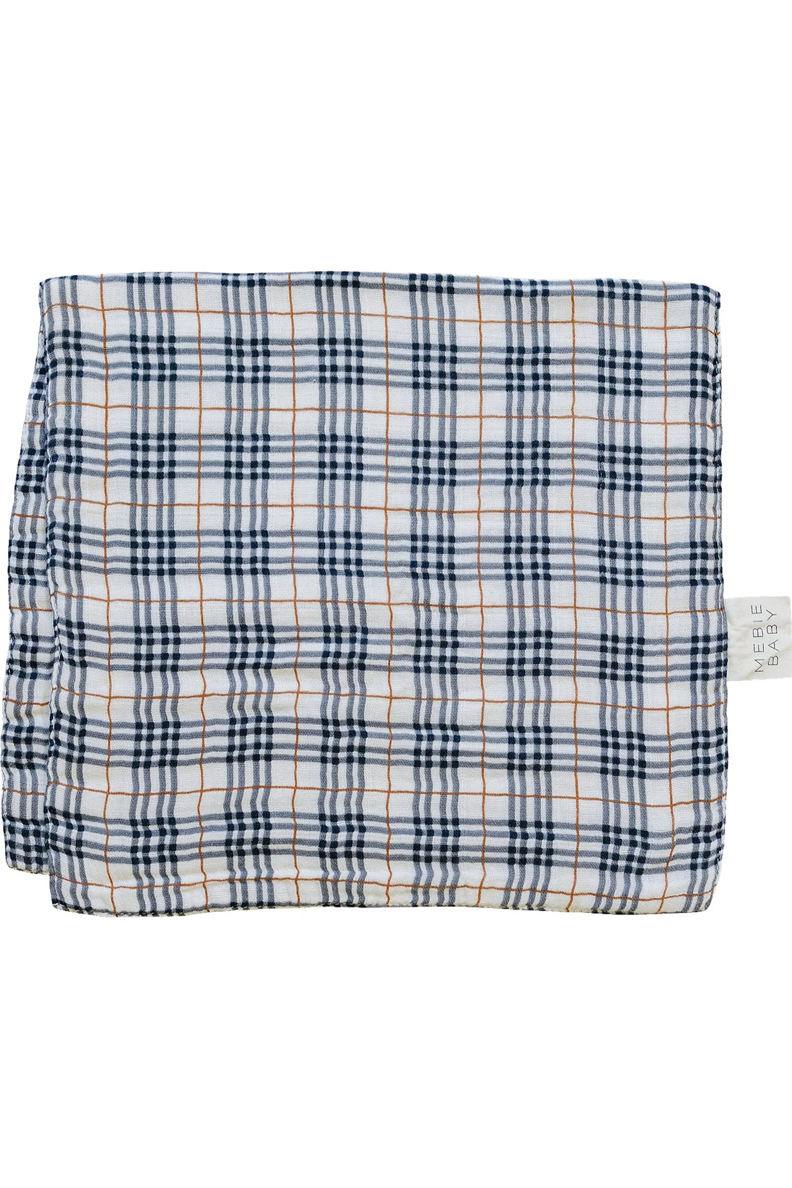 Mebie Baby Vintage Plaid Muslin Burp Cloth, 100% Cotton, Baby Essentials - Image 2