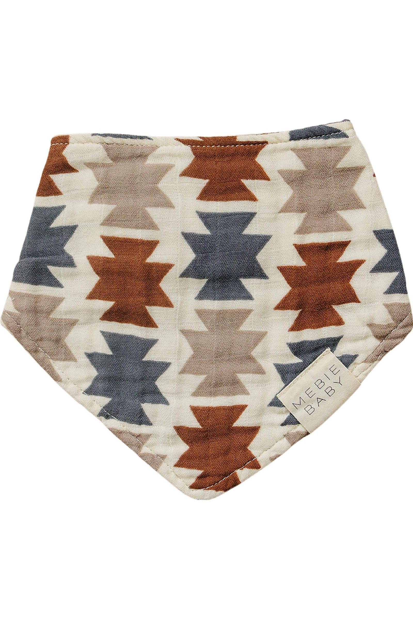Mebie Baby Western Aztec Muslin Bib, Rodeo Collection, Baby Essentials - Image 2