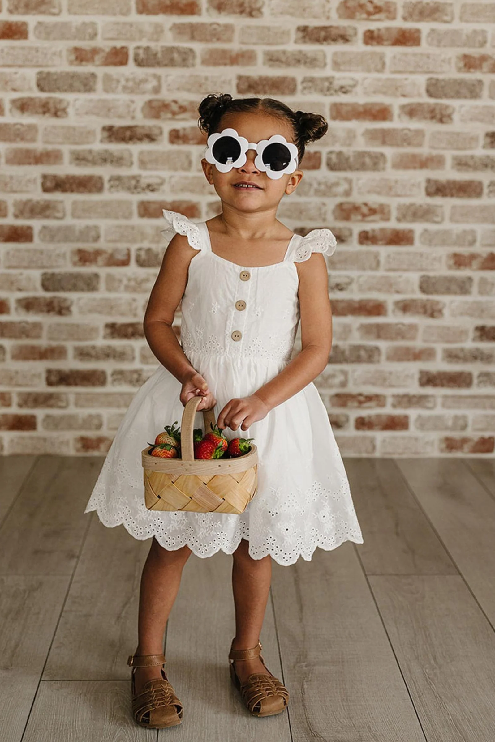 White Eyelet Cotton Dress, Baby - Kids - Image 6