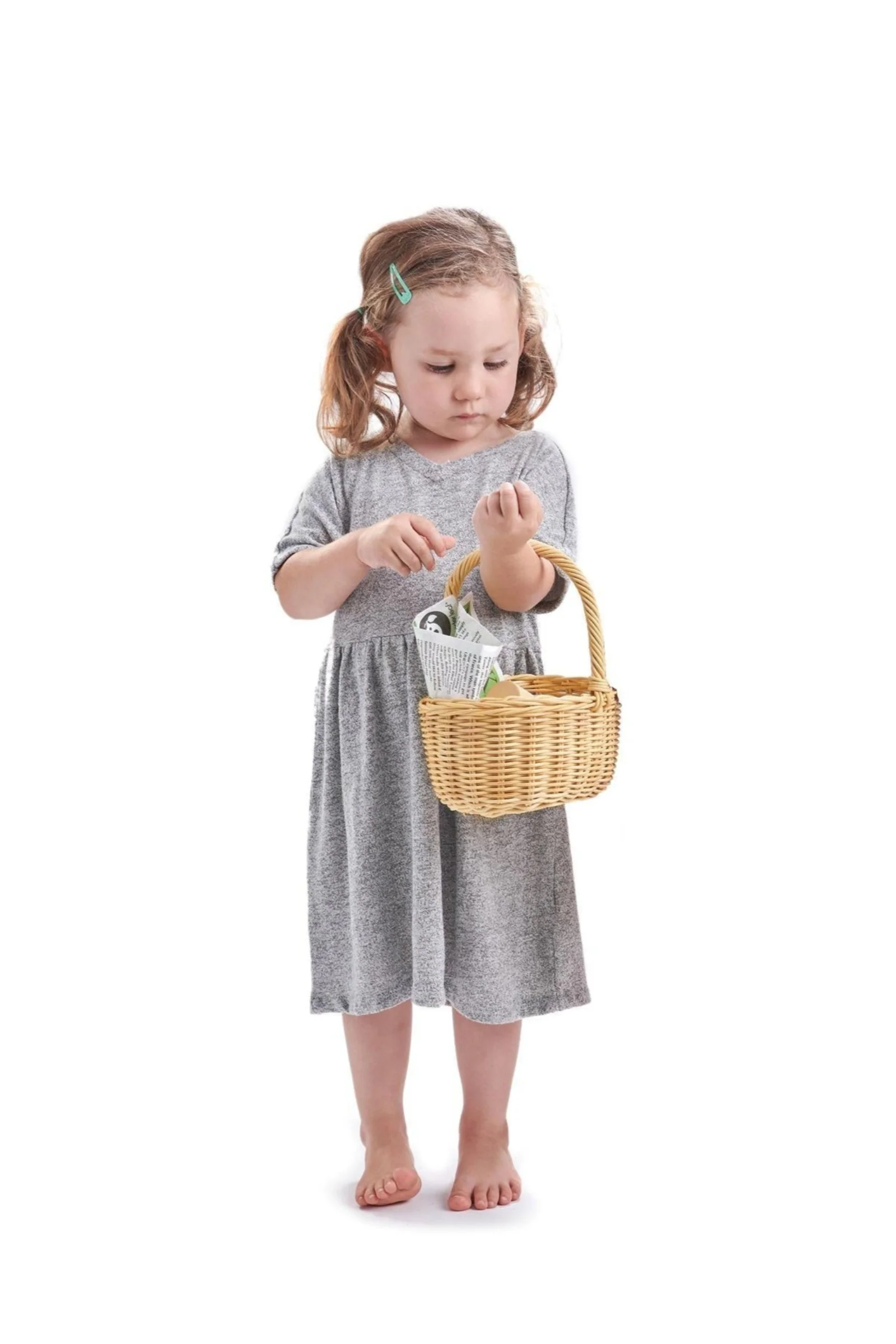 Tender Leaf Wooden Toys, Wicker Shopping Basket - Image 5