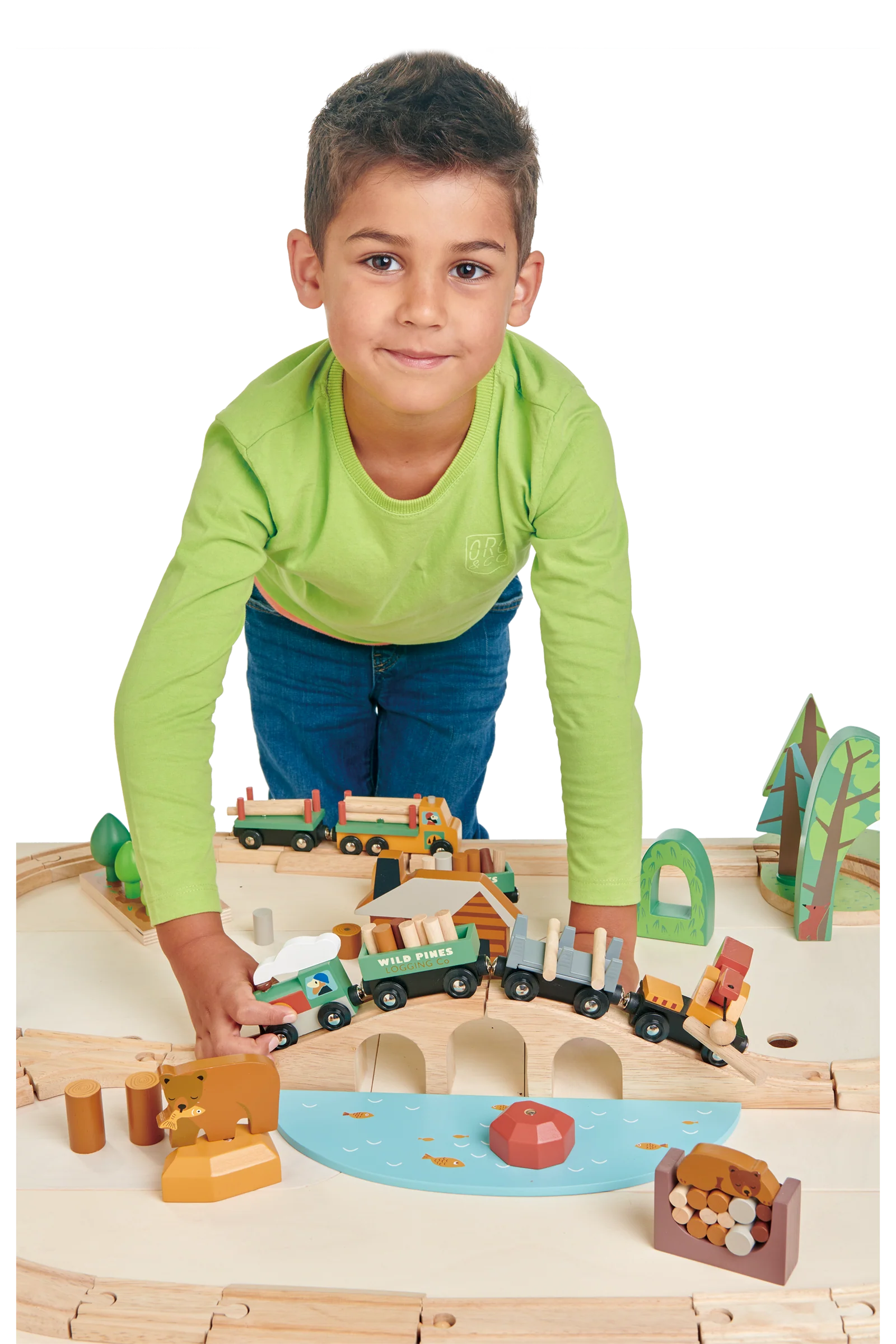 Tender Leaf Wooden Toys, Wild Pines Train Set - Image 5