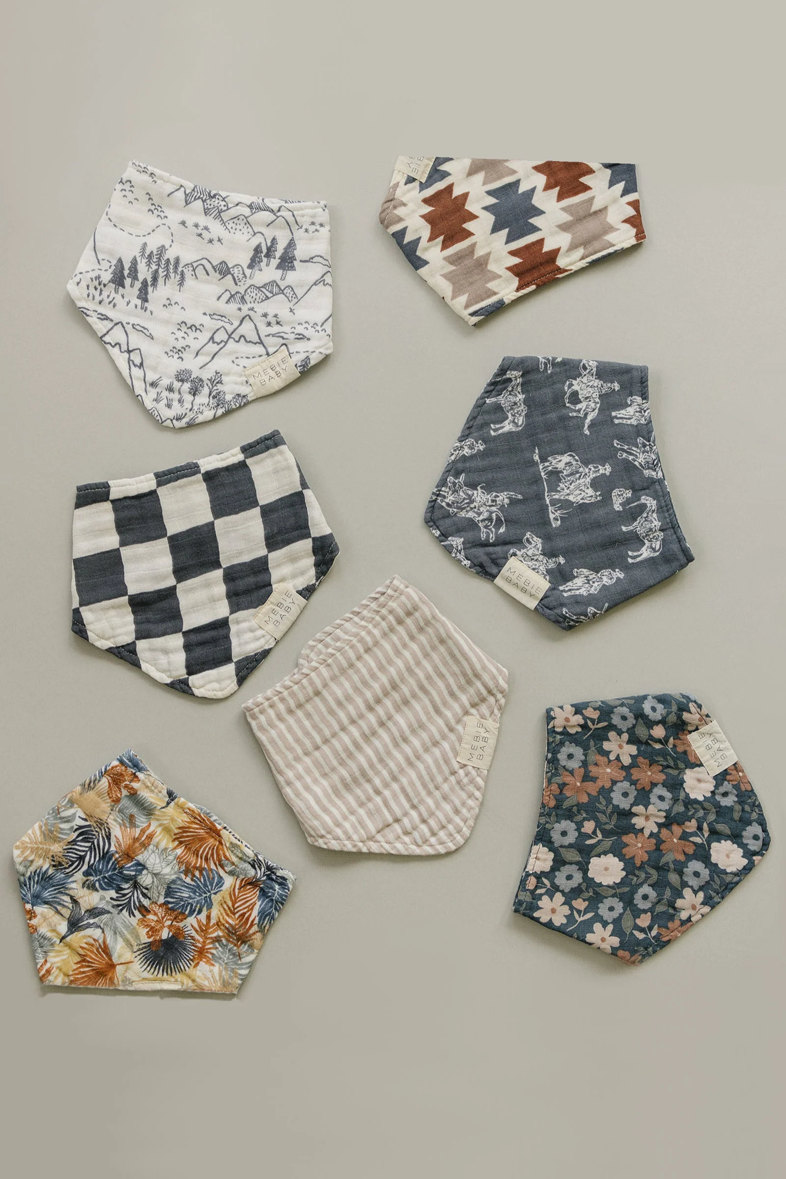 Mebie Baby Wild West Muslin Bib, 100% Cotton, Rodeo Collection, Gender Neutral, Baby - Image 3
