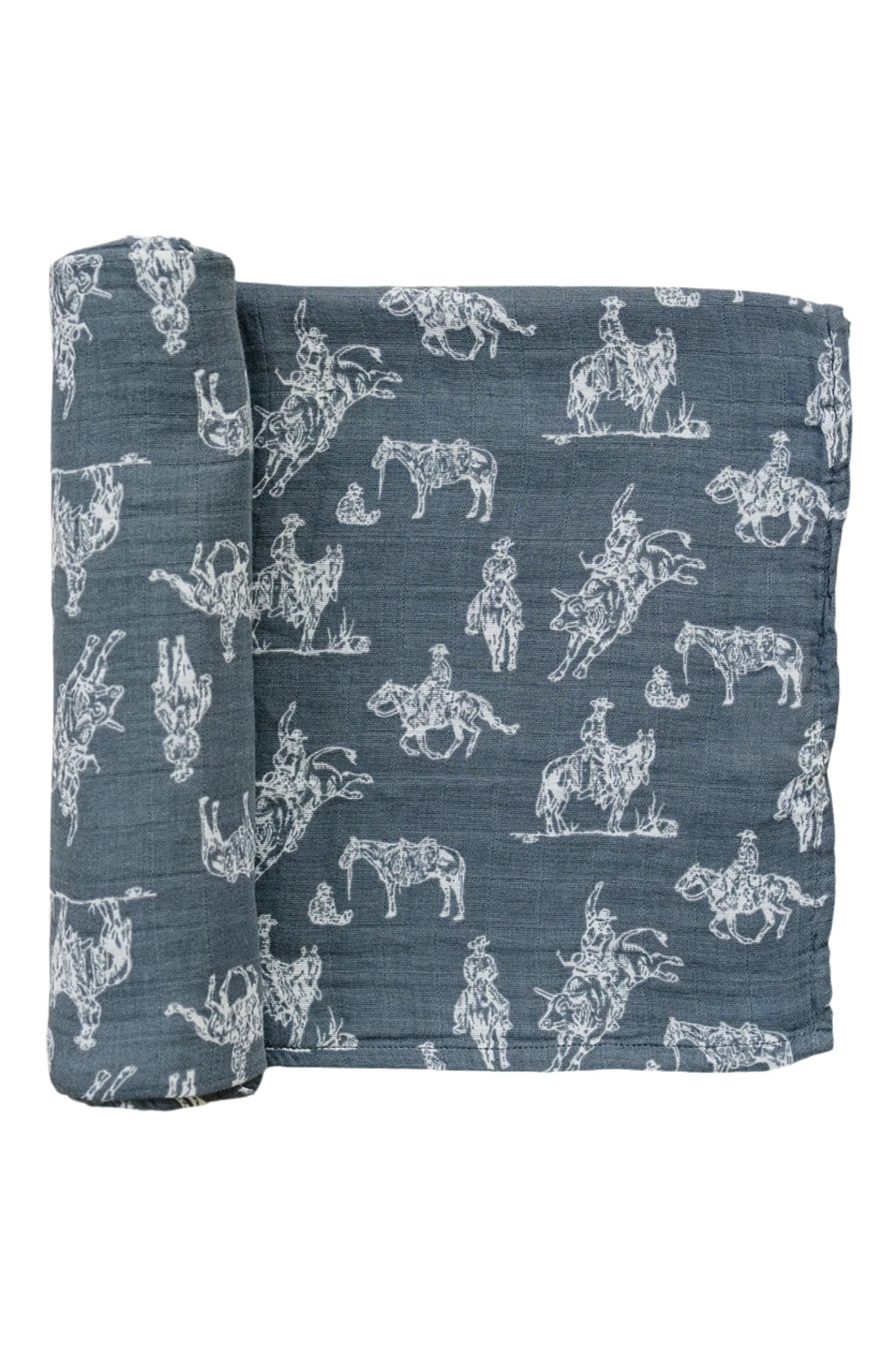 Mebie Baby Wild West Muslin Swaddle Blanket, Rodeo Collection, Gender Neutral, Baby - Image 2