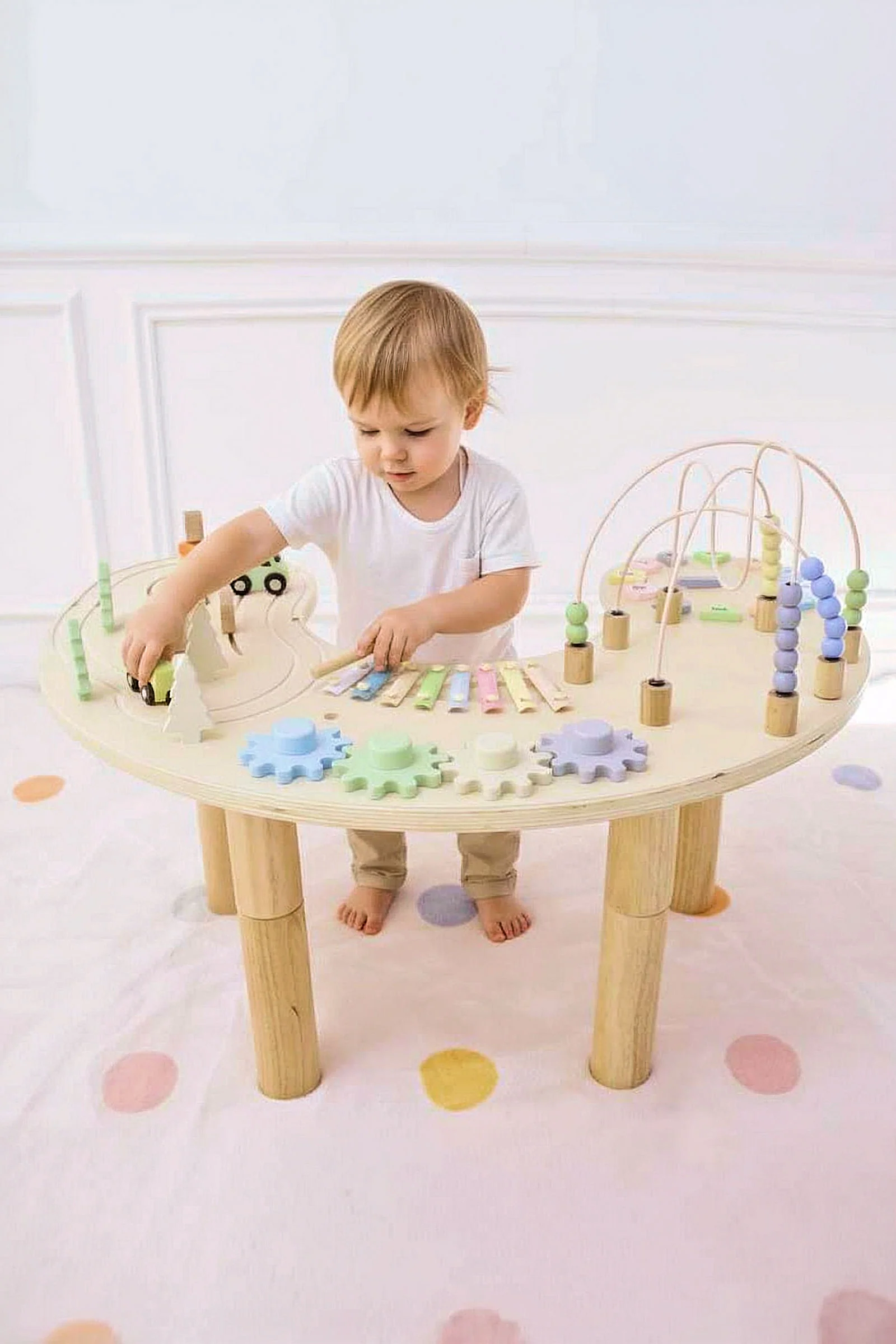 Wooden Multi-Activity Sensory Play Table - Image 3