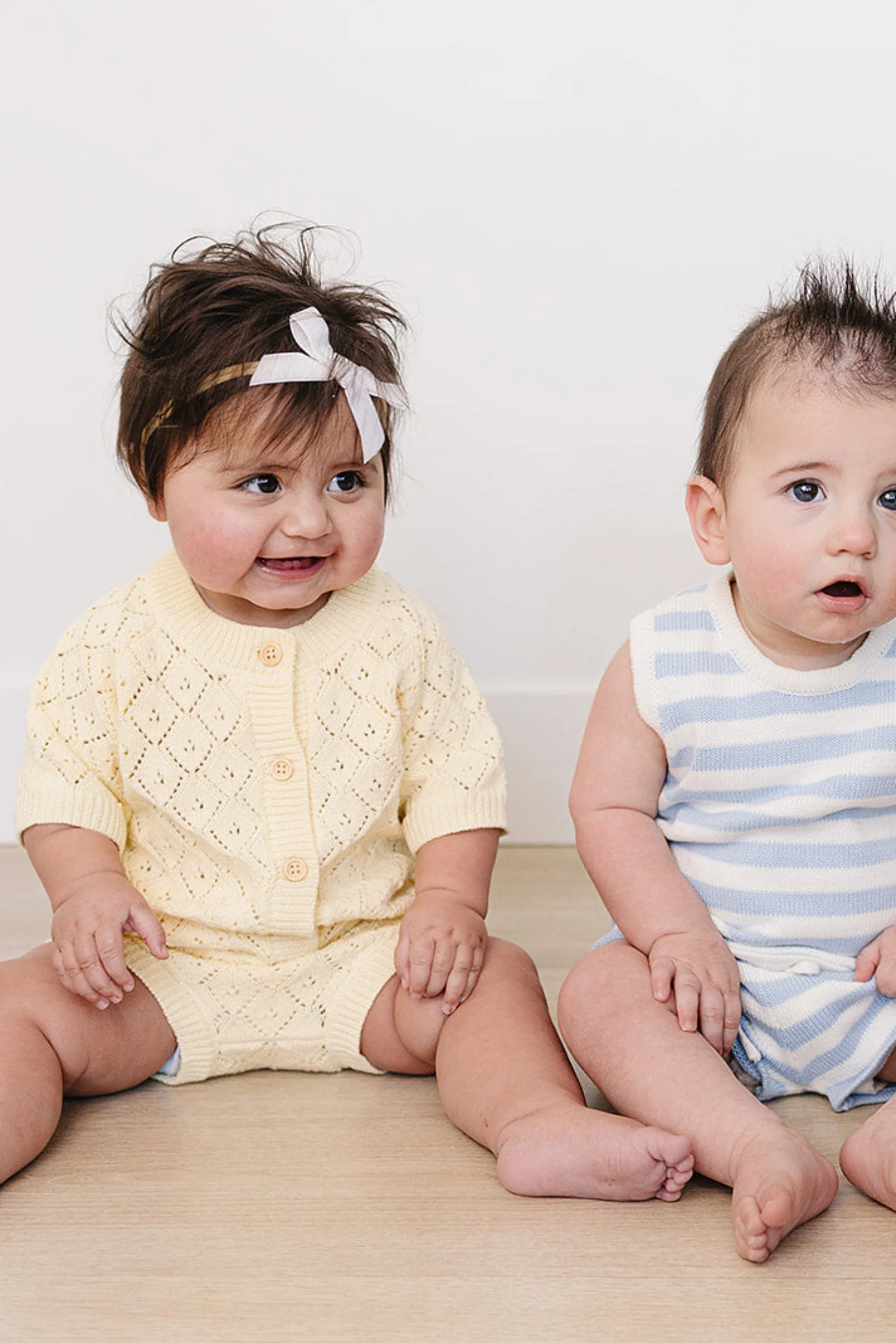 Mebie Baby Cotton Yellow Cardigan Bloomer Set for Baby Girls - Image 4