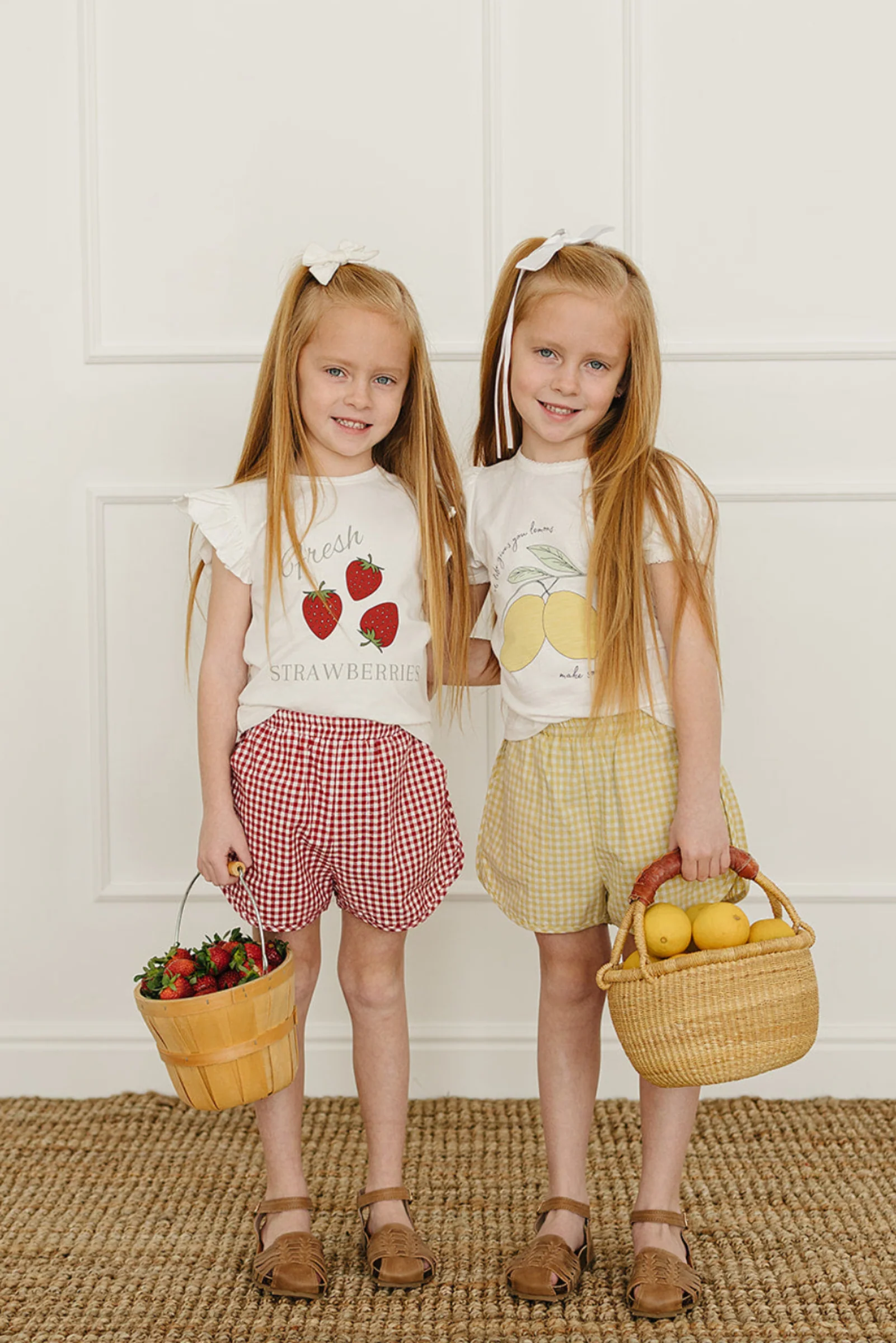 Mebie Baby Cotton Yellow Gingham Shorts for Girls, Baby & Toddler - Image 3